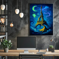 Surreal Parisian Dreamscape Poster PosterGoat