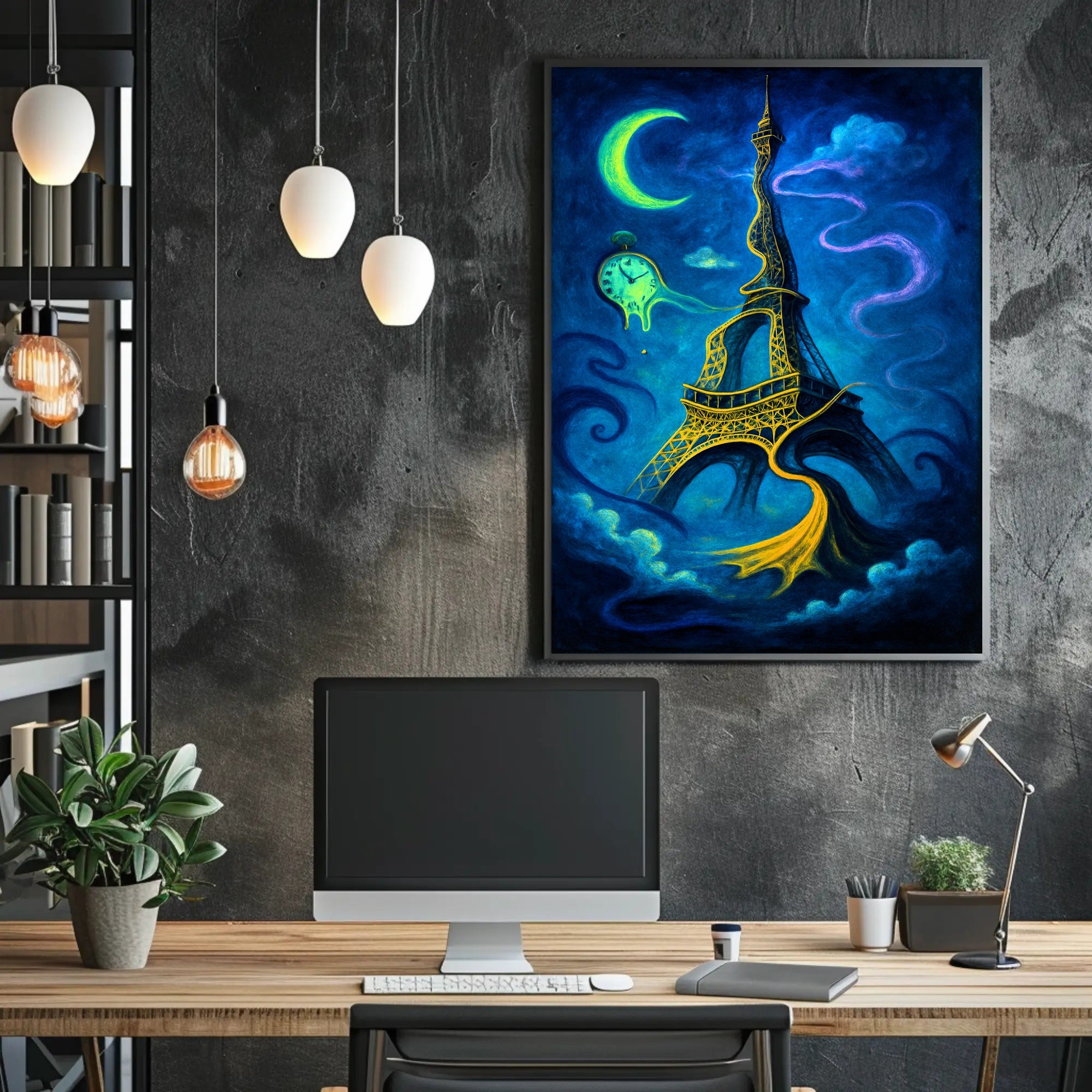Surreal Parisian Dreamscape Poster