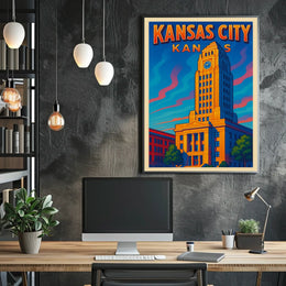 Kansas City Skyline Poster