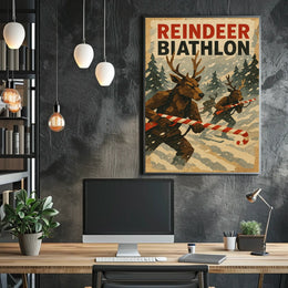 Reindeer Biathlon Poster