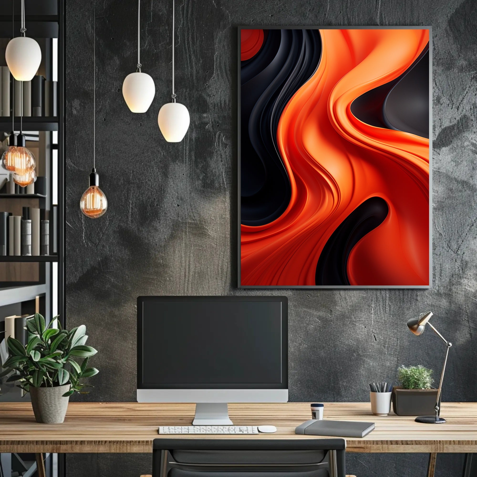 Abstract Waves Of Color Abstract Poster