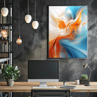 Fluid Motion Abstract Art Vibrant Design Poster