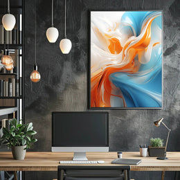 Fluid Motion Abstract Art Vibrant Design Poster