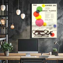 1960 Aintree 200 Targa Florio Racing Wall Art Print