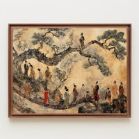 Traditional East Asian Cultural Scene Art Poster