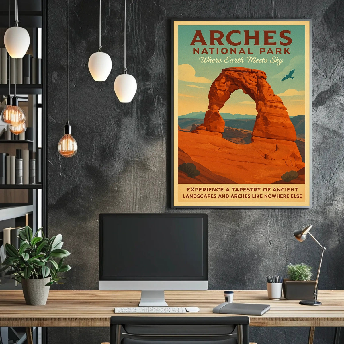 Arches National Park Where Earth Meets Poster