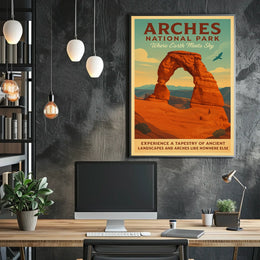 Arches National Park Where Earth Meets Poster