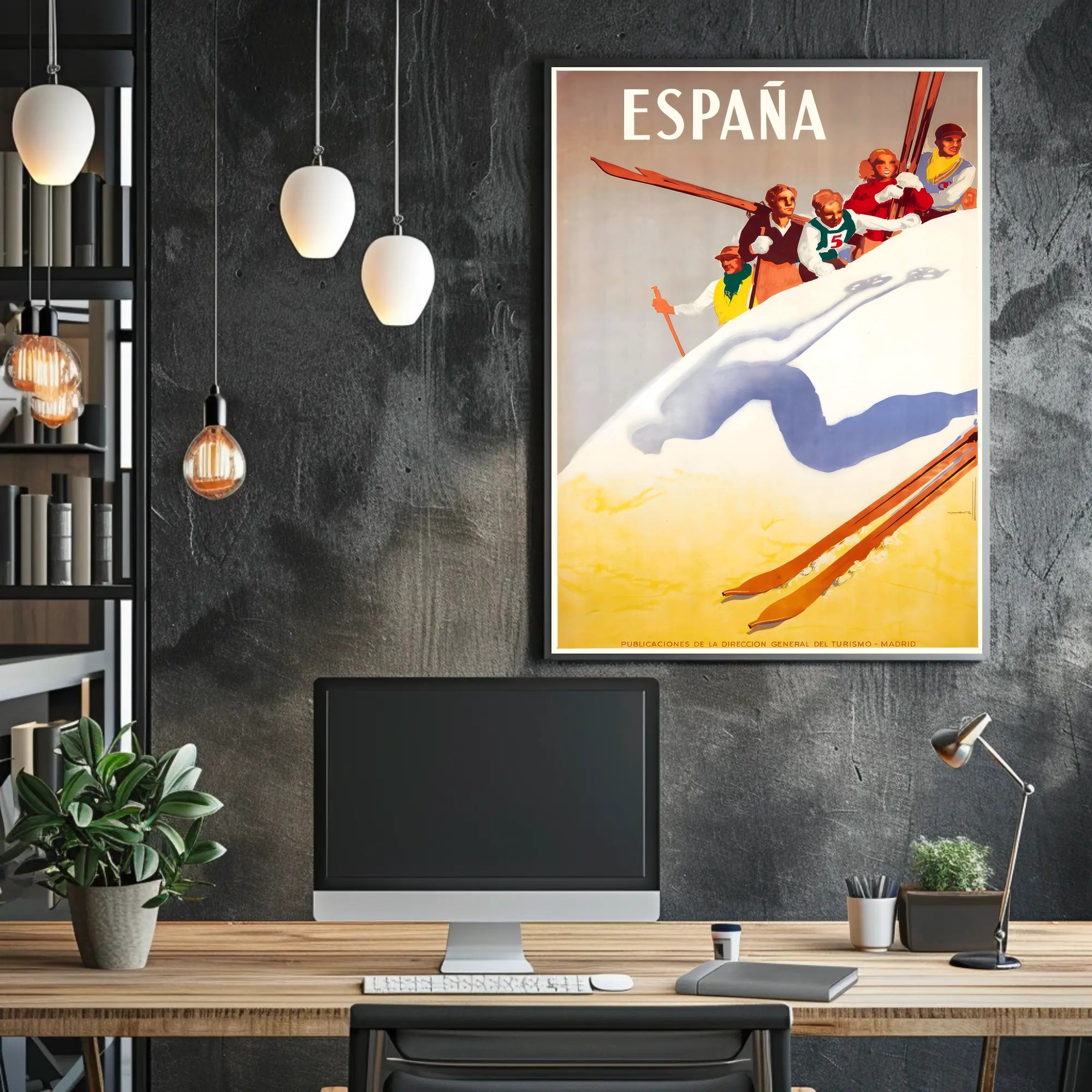 Skiing Adventures in Spain Poster PosterGoat