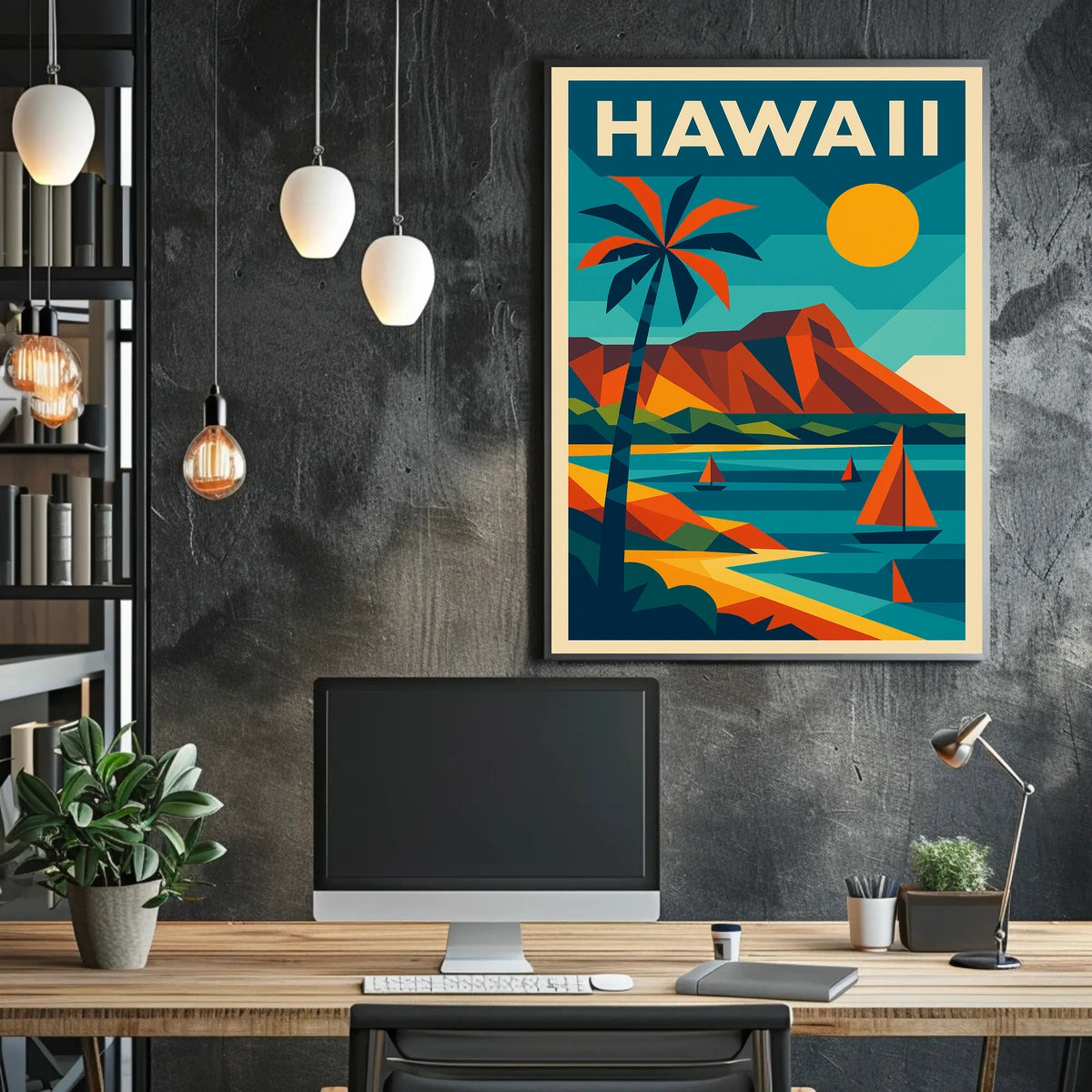 Vibrant Hawaii Landscape Poster