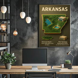Arkansas The Natural State Poster