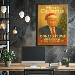 Donald Trump Merry Christmas Presidential Political Poster