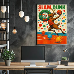Slam Dunk Reindeer Poster