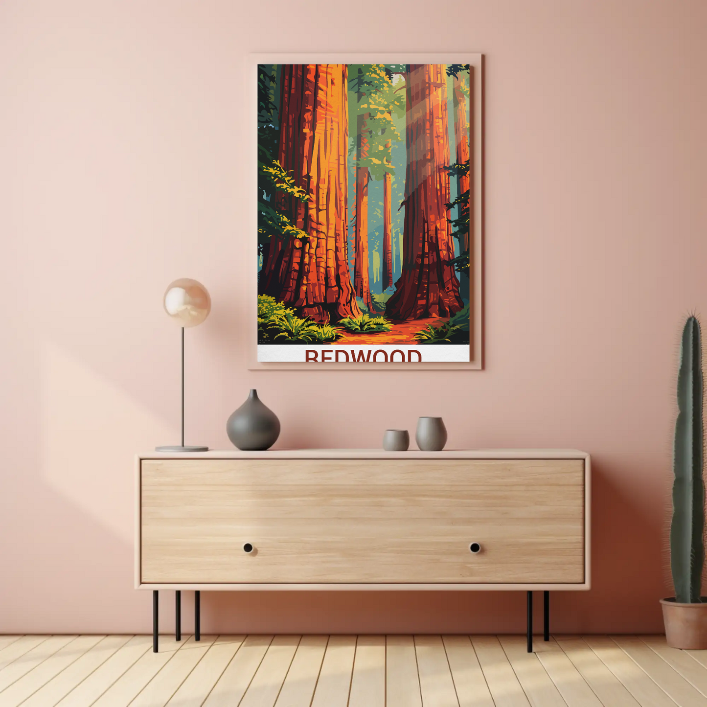 Redwood National Park California Forest Travel Poster
