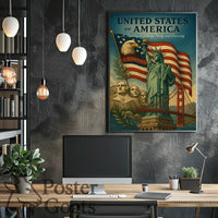 American Icons Vintage Art Poster - Cultural or Heritage Poster