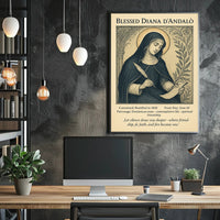 Blessed Diana d’Andalò Vintage Religious Iconography Poster