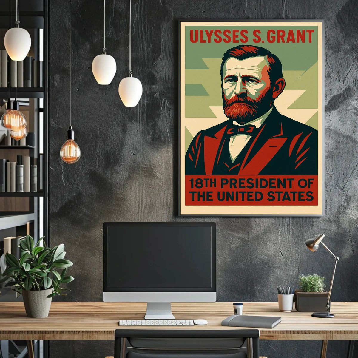 Ulysses Grant Presidential Heritage Decor Portrait Poster
