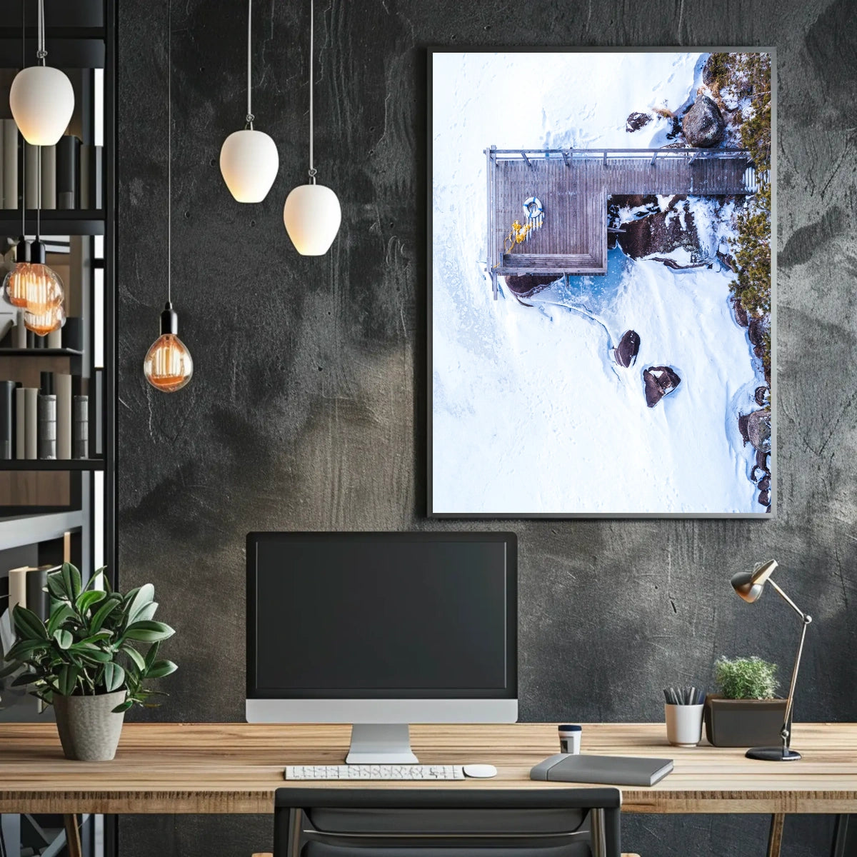 Winter Serenity From Above Poster