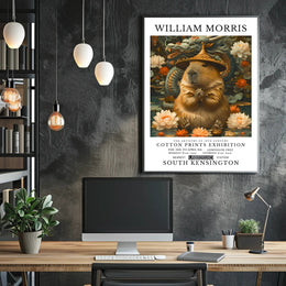 William Morris Surreal Capybara Art Fantasy or Mythology Poster