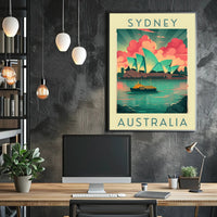 Sydney Opera House Artistic Poster - Travel Poster