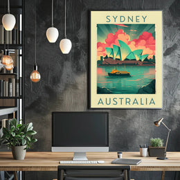 Sydney Opera House Artistic Poster - Travel Poster