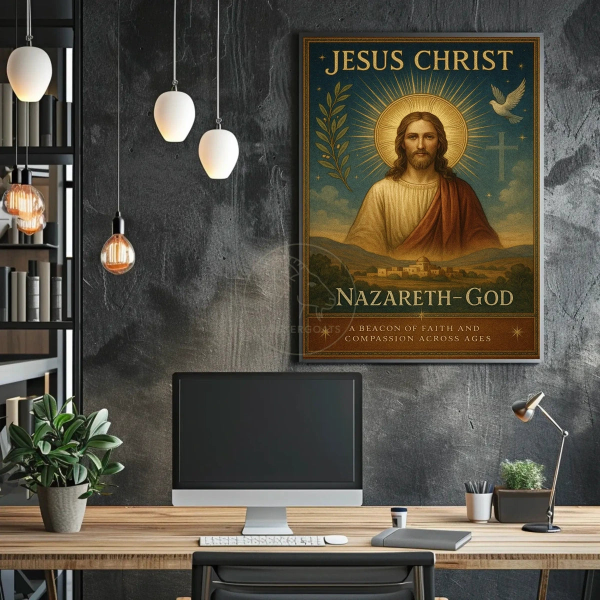 Jesus Christ Faith-Inspired Art: Motivational or Quote Poster