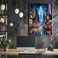Neon Cityscape Poster