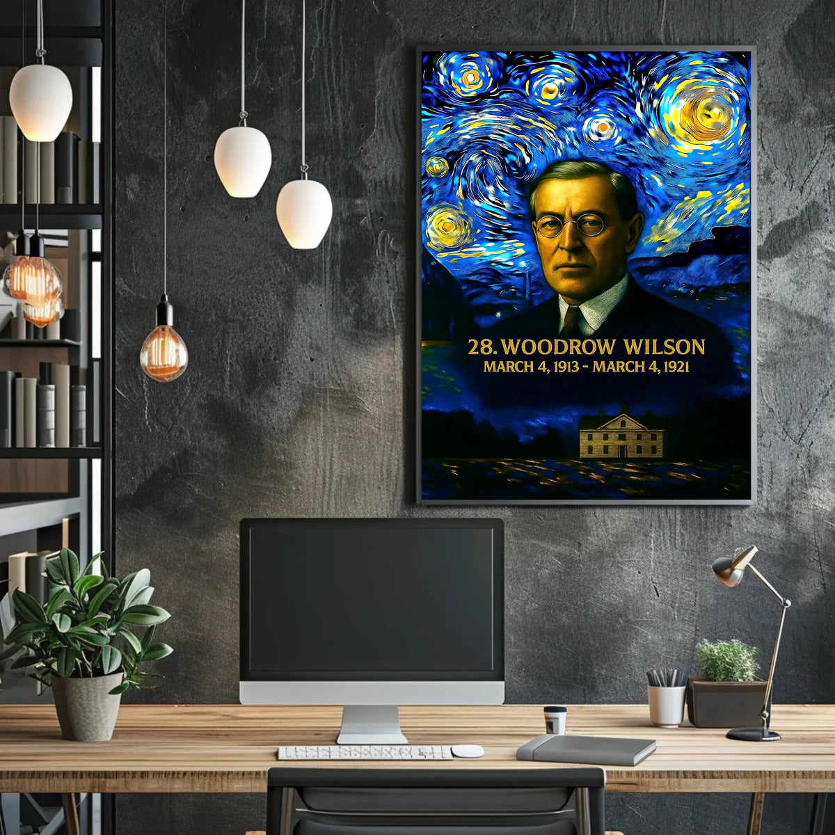 Woodrow Wilson 28th President of the United States Presidential Masterpiece Series Poster