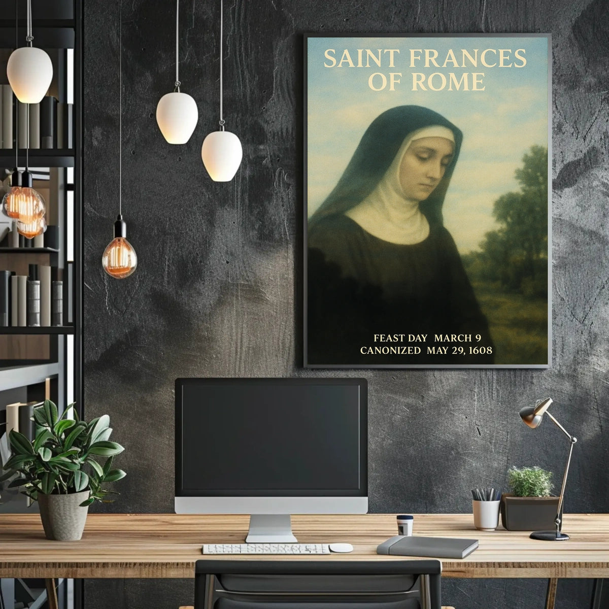 Saint Frances Of Rome Poster
