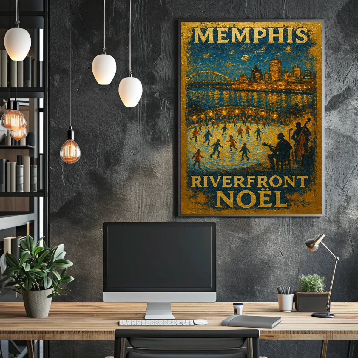 Memphis Riverfront Noël Poster