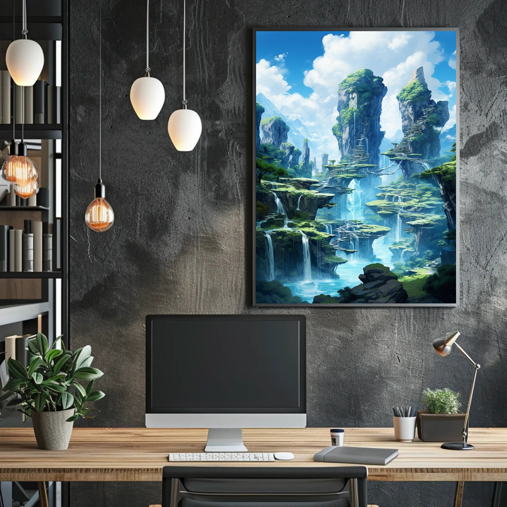 Enchanted Waterfalls Poster