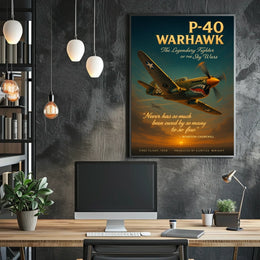 P-40 Warhawk Legendary Fighter Poster