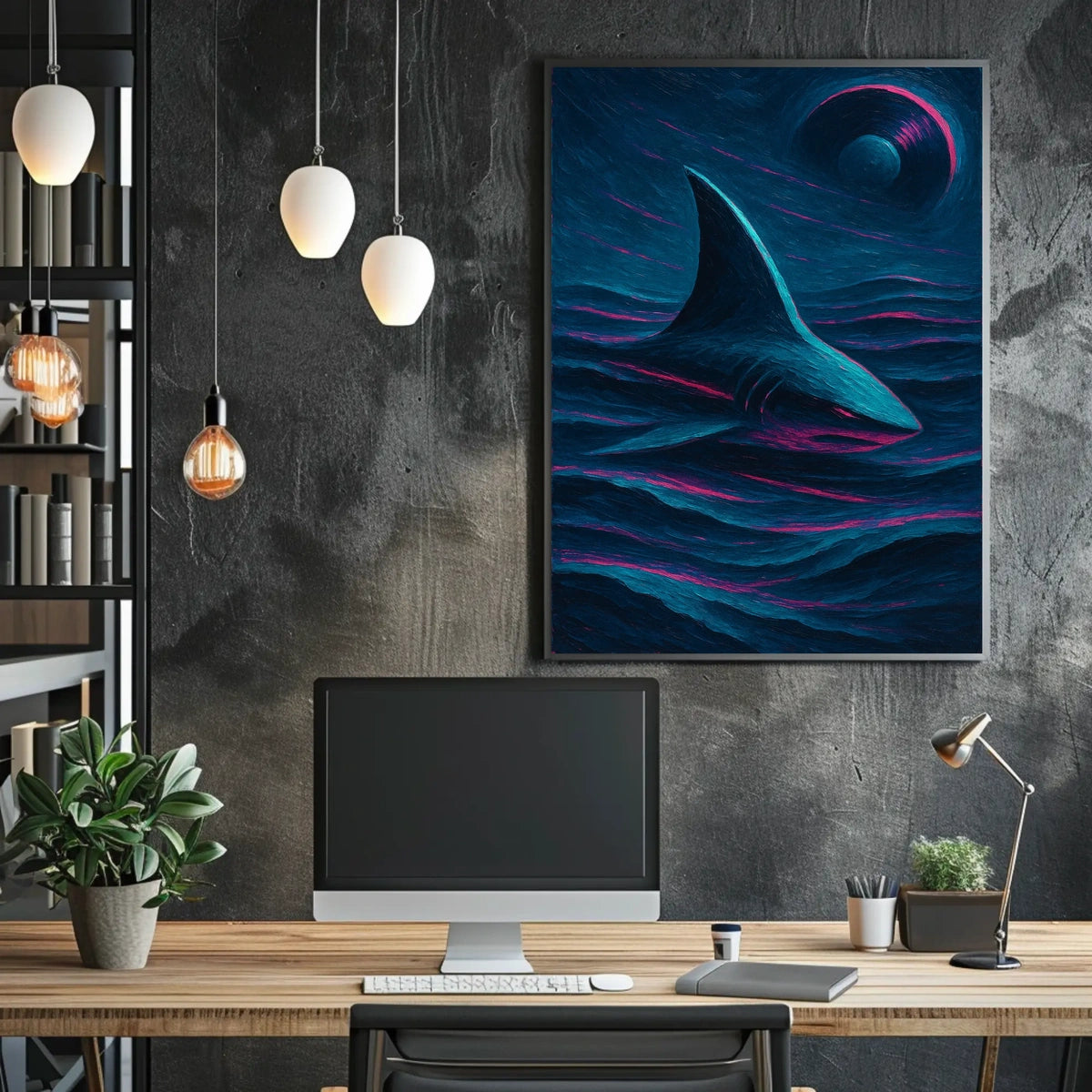 Celestial Shark Poster
