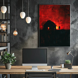 Haunting Silhouette Horror Scene Artistic Poster PosterGoat