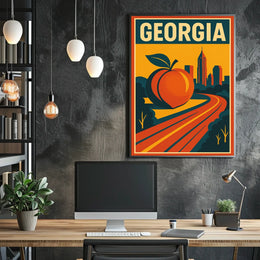Georgia The Peach State Poster