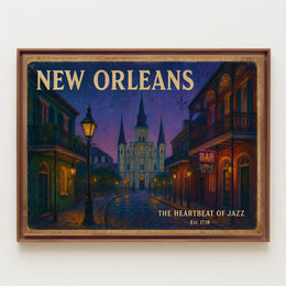 New Orleans Jazz Travel Poster Wall Art