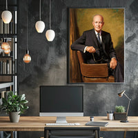 Oil Painting Portrait – Dwight D. Eisenhower Poster