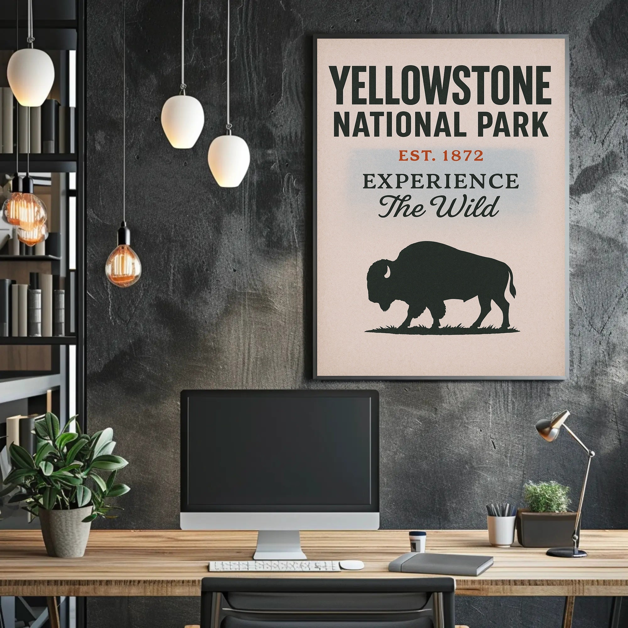 Yellowstone National Park Experience the Wild Poster PosterGoat