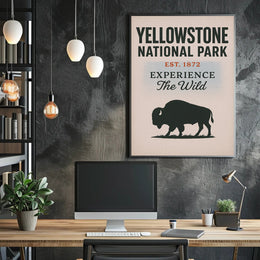 Yellowstone National Park Experience the Wild Poster PosterGoat