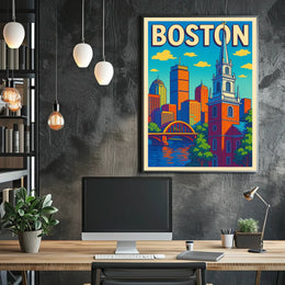Boston Cityscape Poster