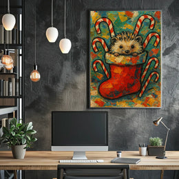 Holiday Hedgehog Surprise Poster