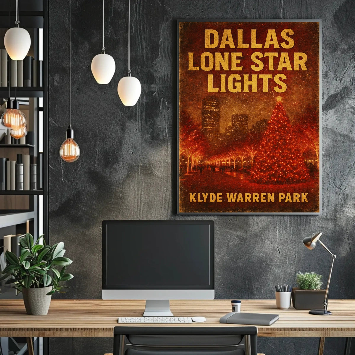 Dallas Lone Star Lights Poster