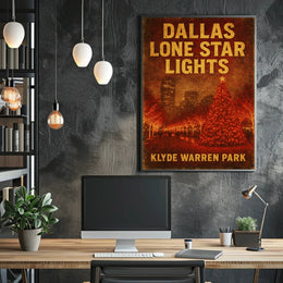 Dallas Lone Star Lights Poster