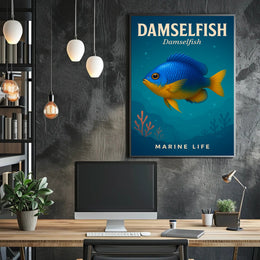 Damselfish Marine Life Poster PosterGoat