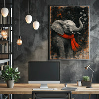 Elephant Landscape Poster