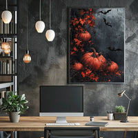 Hauntingly Eerie Halloween Autumn Landscape Poster