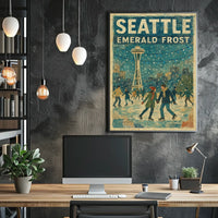 Seattle Emerald Frost Poster