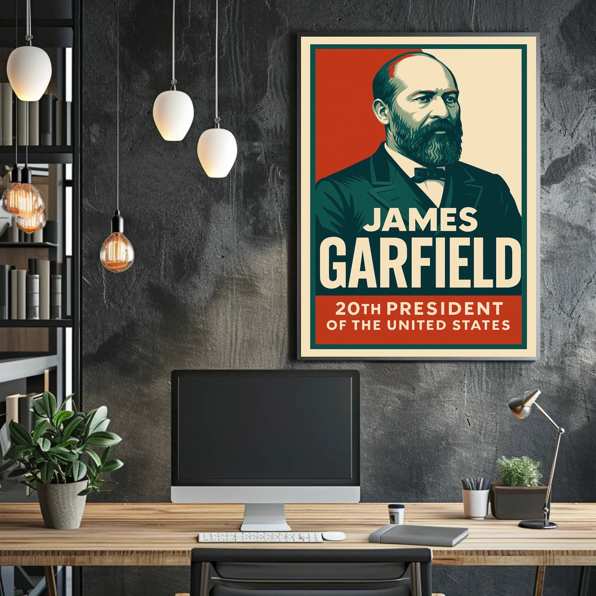 James Garfield 20th President Realism Timeless Poster