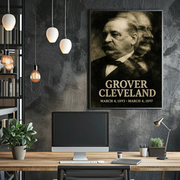 Grover Cleveland 24th President of the United States Double Exposure Poster