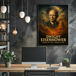 Dwight Eisenhower Vintage Art Deco Collector Poster
