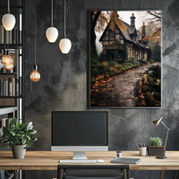 Enchanted Autumn Cottage Poster